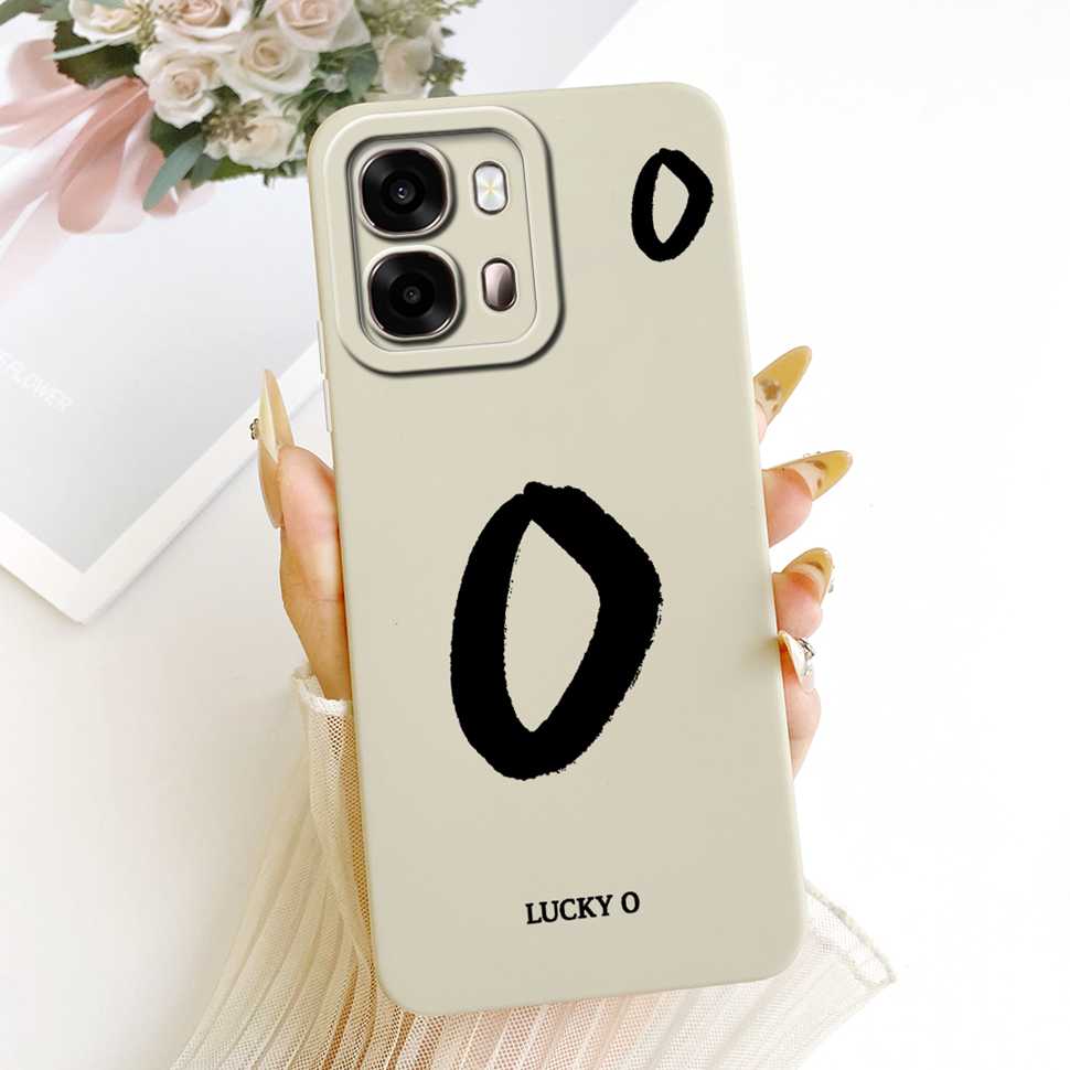For Oppo A6s 5G CPH2789 Case Fashion Lucky Letters A-Z Silicone Back Cover For Oppo A 6s A6S 5G 6.75" Phone Cases Bumper Fundas
