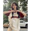 American Style Color Blocking Lazy Short-Sleeved T-Shirt