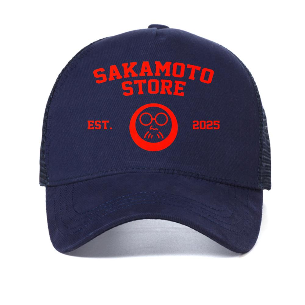 

Sakamoto Store EST print baseball cap Cartoon Unisexga Sakamoto Days Unisex Women Breathable sun hats fashion casual Snapback hat Adjustable