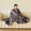 All-season Dormitory Small Blanket Nordic Style Polyester Crystal Velvet Sofa Blanket Simplicity Household Tie-dyed Nap Blanket