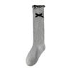 Girls White Bow Ruffle Knee High Socks Soft Lace Long Stockings Cute Spring Summer School Children Socks