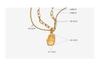 Gold Plated Titanium Steel Double Layer Irregular Pendant Necklace - European & American Hip Hop Style Clavicle Chain