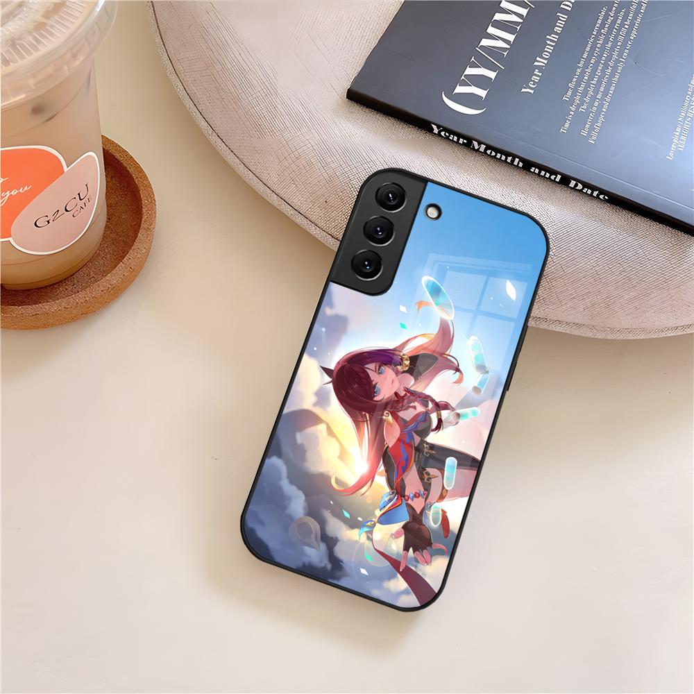 

Genshin Impact Chasca Phone Case Glass For Samsung Galaxy S25 S23 S24 S21 S22 S20 Ultra Fe Plus A15 A14 Cover Samsung S21 FE