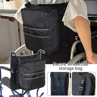 Waterproof Electric Wheelchair Rear Pack Large Capacity Wheelchair Backpack  Seniors
