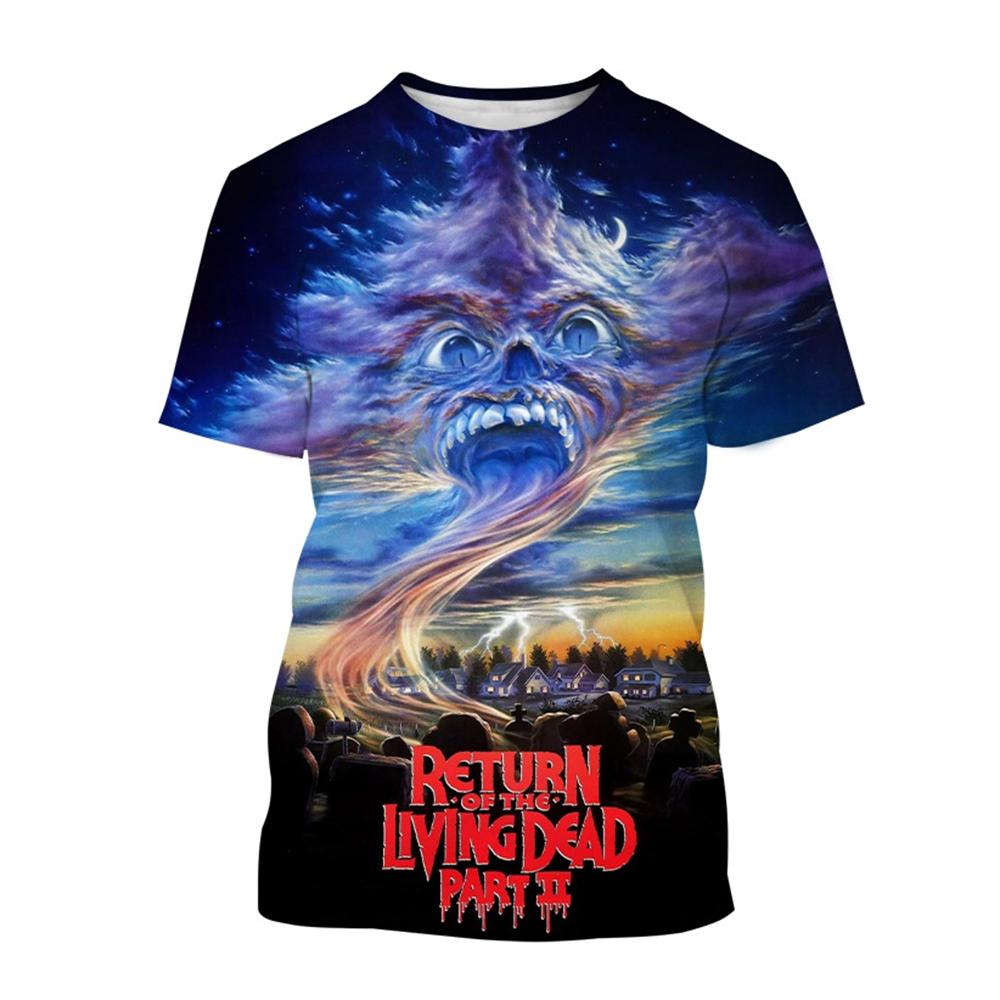 Nové klasické hororové tričko s motivem lebky zombie s motivem filmu Návrat oživlých mrtvých, unisexové streetwear, dětské tričko