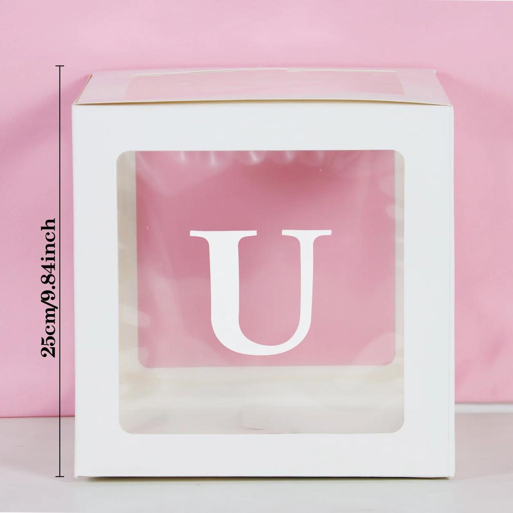 Průhledná Krabice s Písmenkovými Balónky Dekorace Všechno Nejlepší k Narozeninám Svatba Dekorace Potřeby pro Narozeninovou Oslavu dekorace svatba roztomilý