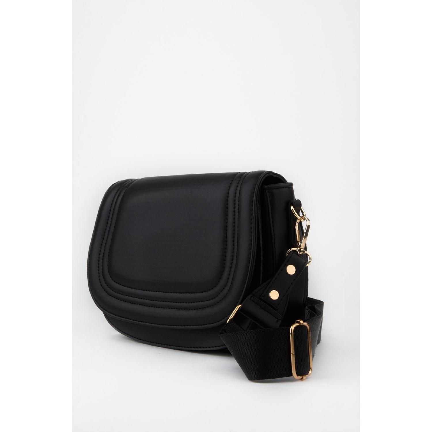 

Женская черная сумка на кнопках и сумка на плечо с 5 отделениями на подкладке