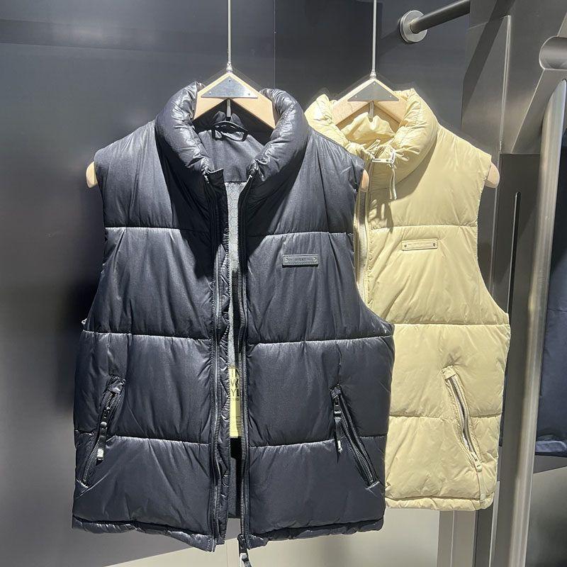 Trade Surplus Autumn and Winter Thickened Warm Stand-Collar Cotton Vest for Men and Women, Couple Style Trendy Brand Versatile Casual Outerwear
