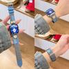 Applicable To Apple S11 Watch with Applewatch1098765SE Kitten Denim Canvas Color Matching Leather Creativity