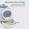 1Pc Cat Litter Basin Fully Enclosed Drawer Top-entry Cat Toilet Cat Basin Shit Deodorant Deodorant Anti-splashing Cat Shit Basin
