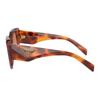 Prada Temple Logo Acetate Irregular Sunglasses Women's Brown