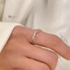 S925 sterling silver wavy lines simple ring ring ring tail ring niche design ins Internet celebrity jewelry tide