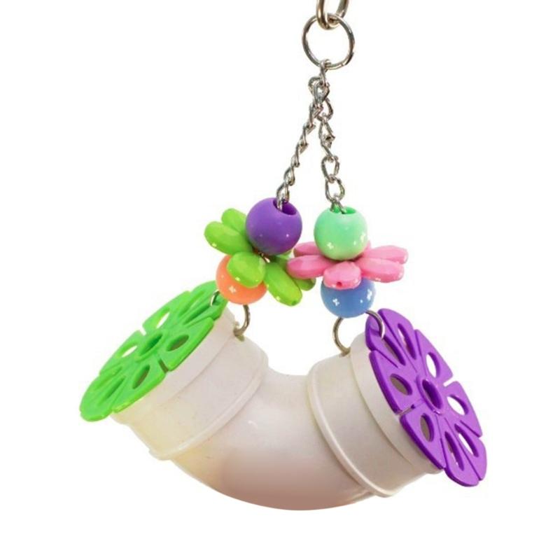 Stress Reducing Acrylic Chewing String Toy for Birds to Prevent Boredom and Promote Mental Wellness 1