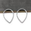 1 Stück G23 Titan Creolen CZ Herz Septum Helix Piercing Nasenringe Tragus Knorpel Klappsegment Ohrringe Durchbohrte Schmuckstück Geschenk
