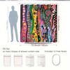 1 peça Cortina de Chuveiro Estilo Pop Abstrato Criativo Tecido de Poliéster Decoração de Banheiro Contém 12 Ganchos 70. 8X70. 8 polegadas
