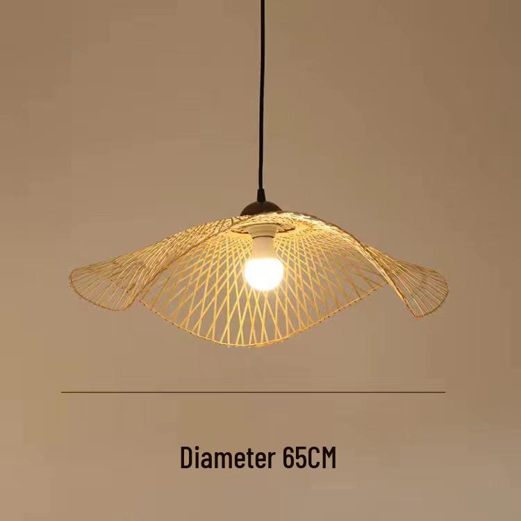 Retro Zen Bamboo Weaving Pendant Lamp for Restaurants & Teahouses