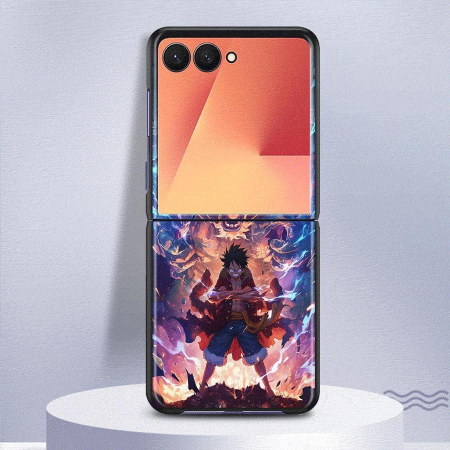 Back Phone Cover Funda Case for Samsung Galaxy Flip4 Flip3 Flip6 Z Flip 7 6 5 4 3 Flip7 FE Flip5 One Piece Cool Zoro