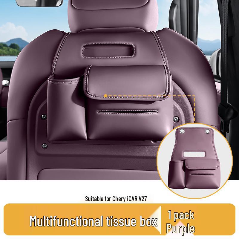 Chery iCAR V27 Multi-Functional Seat Back Tissue & Cup Holder Car Accessory