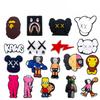 18pcs KAWS Bear Croc Charms PVC Soft Rubber Shoe Decoration DIY Shoe Accessories for Garden Clogs Kids Adults (Shoes Not Included)