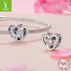 Eternal Heart Beaded S925 Silver Valentine'S Day Beads Fashion Versatile Diy Bracelet Accessories