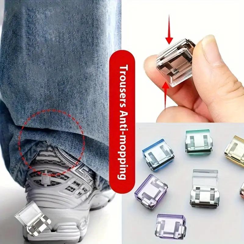 

4 Pcs Invisible Hem Clips, Anti-Slip Pant LegFasteners, SeamlessHemShortenerforDIY Clothing Alteration, Shoe Opening Shaper Tool коричневый