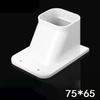 75*65Mm Air Cond Lineset Cover System Pvc White Coupling End Cap Cover Flat Elbow Easy To Install Wall Entry Mouth Air Cond Pipe