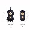 Hand Made Mini Metal Clock Vintage Copy With Functional Adjustable Hands For Doll house Furniture Decoration