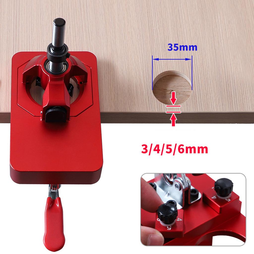 Concealed Positioning Hinge Hole Punch, 35mm Door Hinge Jig Cabinet Hinge Jig Punch Cabinet Hardware Jig