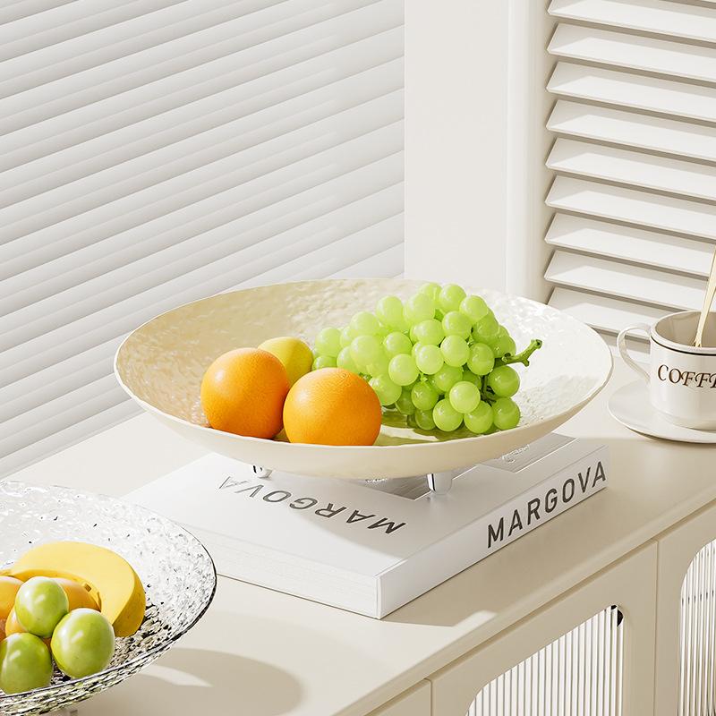 A Forgotten Living Room Fruit Candy Snacks Transparent Storage Plate Large Capacity High-End Fruit Plate Home