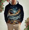 2026 Christmas Santa Claus 3D Printed Hoodies For Men Clothes Hoodie Sweatshirts Fashion Santa Claus Festival Cosplay Tops