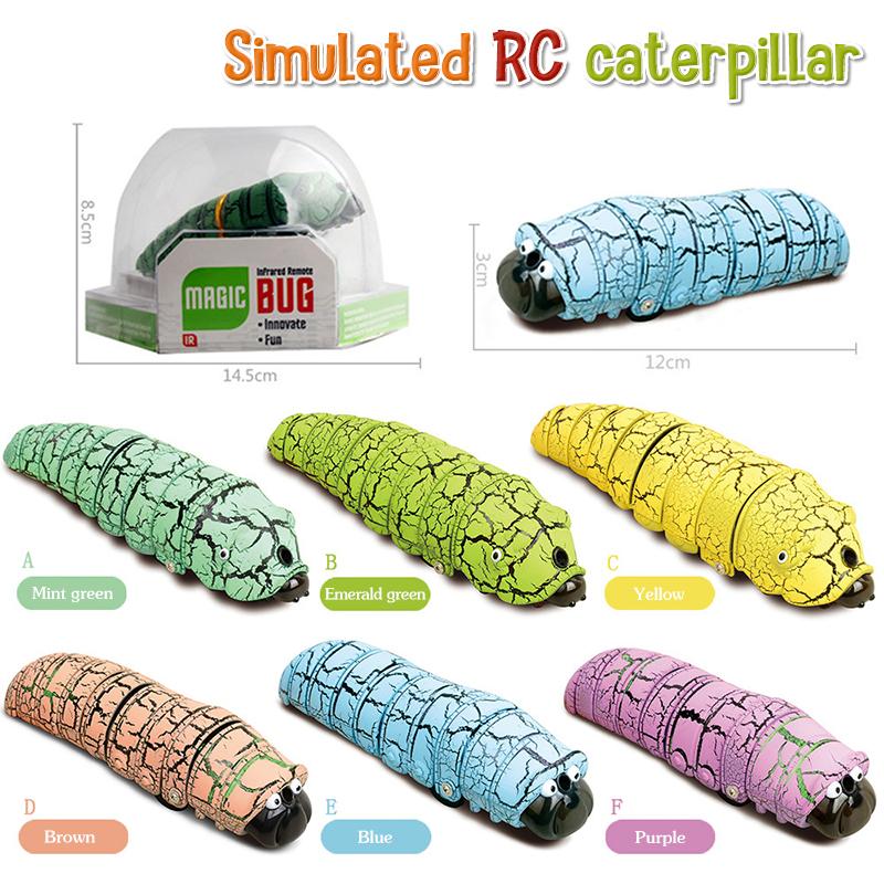 Non-Toxic Simulation Tricky Rc Caterpillar Robot Simulated Cute Animals Remote Control Insects Halloween Toys For Kids Children'S Gifts