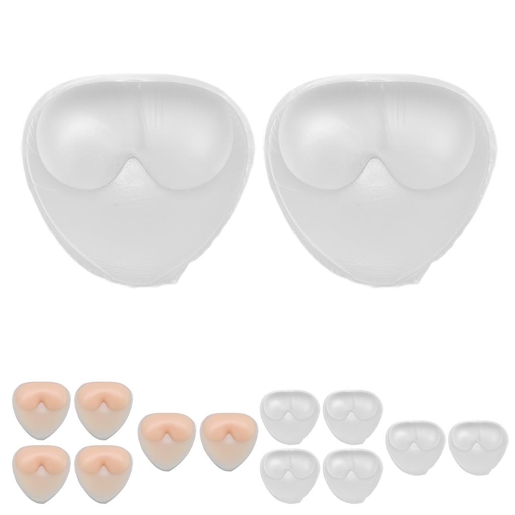 3 Pair Sticky Bra Pads Strong Adhesive Water Proof Strapless Silicone Bra Pads Inserts for Swimwear