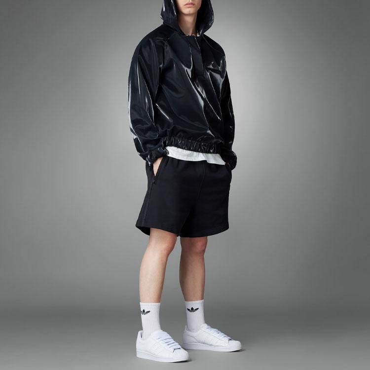 Adidas Sweat à capuche unisexe à demi-zip Originals X Version Bleue Noir HN0999