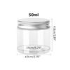 5pcs Aluminum Cap Sealed Cans PET Empty Transparent Plastic Bottles 15Sizes Wide Mouth Jar Oil Wax Packaging Container With Lids