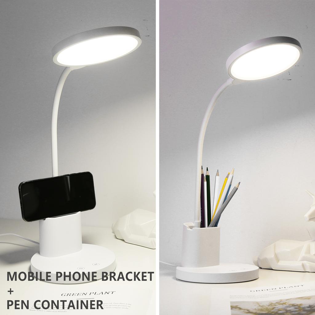 LED Desk Lamp USB Powered Touch Control 3 Color Modes Living Room Bedroom Bedside Table Lamp Simple Reading