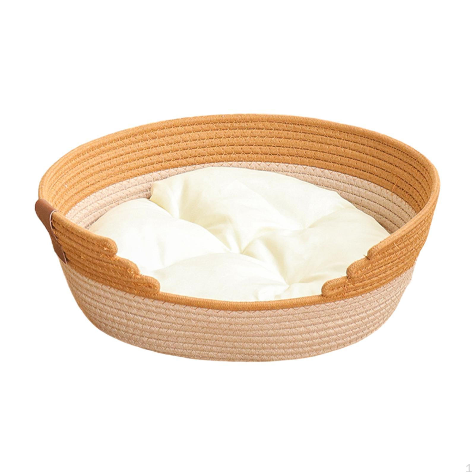 

Кровать-корзина с подушкой, дышащая, для всех, домик для кошек и собак в помещении S