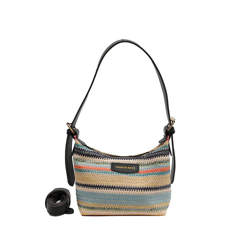 Casual Woven Tote Bag For Women With Tophandle And Polyester Lining For Daily Use