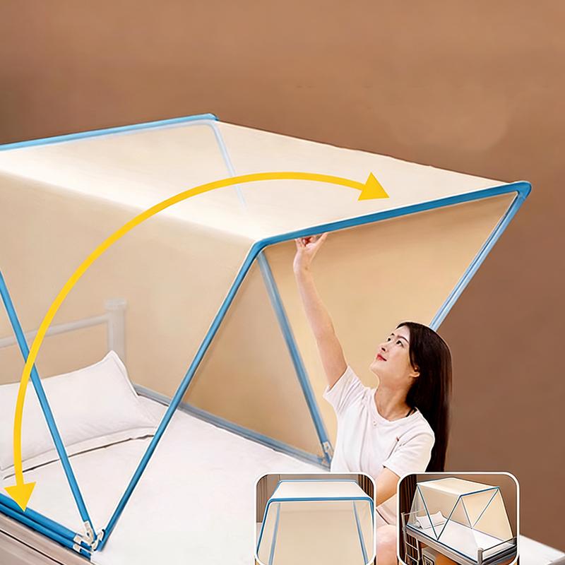 Foldable Mosquito Net Good Ventilation 1-3 People Prevent Children From Falling Off The Bed