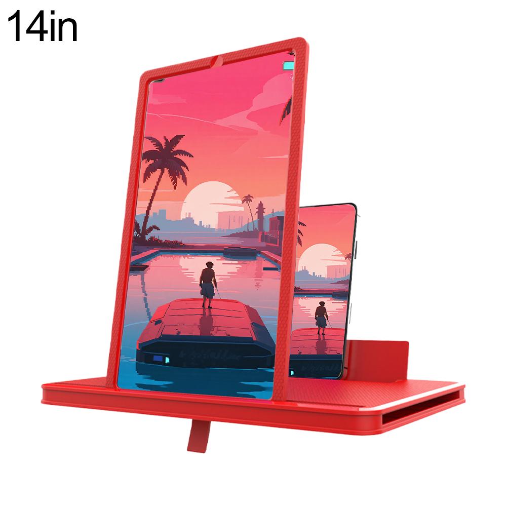 10/12/14 Inch Mobile Phone Screen Amplifier 3D Magnifying Glass Stand Magnifier HD Video Amplifier Phone Stand Bracket