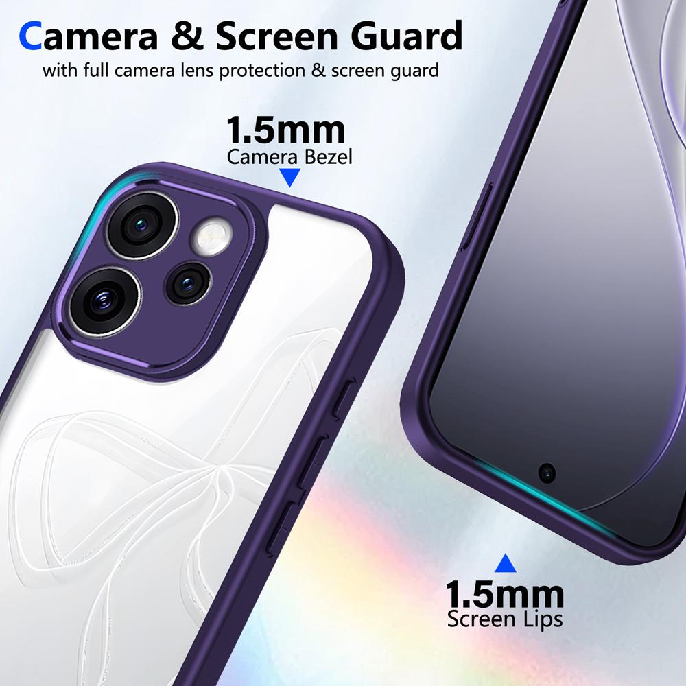 KEYSION Transparent Phone Case for OPPO Reno15 Pro Max 5G Soft Silicone+PC Clear Shockproof Phone Back Cover for OPPO Reno15 F 5G