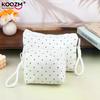 Ins Simple Polka Dots Cosmetic Bag Portable Makeup Bag Travel Storage Pouch Large Capacity Toiletry Zipper Bag Girl Gifts