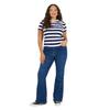 Womens/Ladies Flared High Waist Plus Jeans