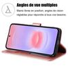 Coque pour Samsung Galaxy A37 5G, Antichoc Anti-Rayures Cuir PU Rose Motif Spirituel Oriental