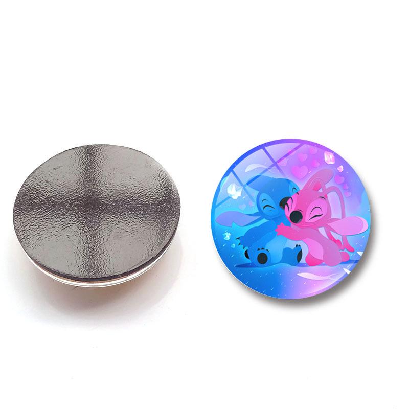 Lilo & Stitch Crystal Glass Magnet - Cartoon Stitch Home Decor Fridge & Whiteboard Sticker
