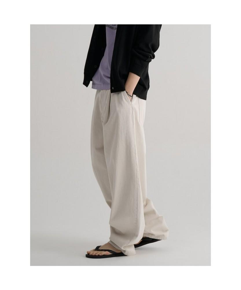 8SECONDS Structure Ivory Balloon Fit Denim Pants Ivory