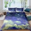 Starry Sky King Queen Duvet Cover Colorful Galaxy Bedding Set Outer Space 2/3pcs Quilt Cover Glitter Polyester Comforter Cover