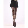 Women Sexy Black Tights Spider Web Jacquard Patterned Fishnet Over Knee Stockings See Through Mesh Pantyhose Leggings