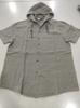 Tk American Summer Thin Breathable Linen Ami Kaji Loose Hooded Men'S Short Sleeve Shirt
