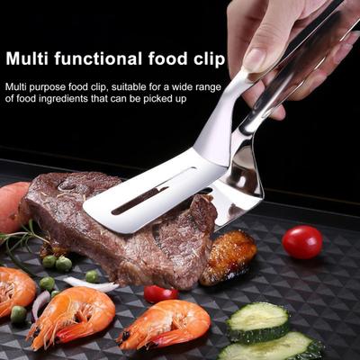 Dubbelzijdige spatelklem, grillklemtang voor grillen, koken, roestvrij staal