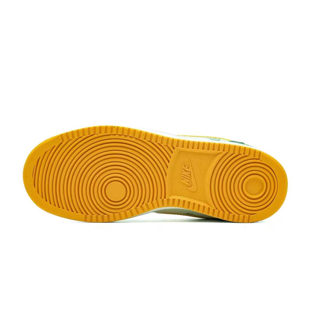 Nike Court Borough Party Abrasion Resistant Abrasion Resistant Low Top Skateboard Shoes Unisex White Yellow Green 844881-100(Team660-)